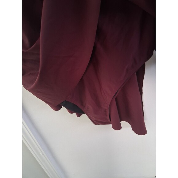 Torrid 1 Piece Dress Twist Swimsuit Front Assymtrical Size 4 Brown Chocolate - Picture 5 of 6